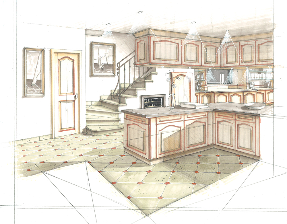 projet-architecture-interieure-decoration-dessin-cuisine